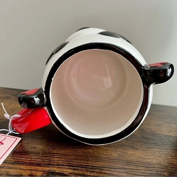 Sheffield Home| Panda Handcrafted Ceramic Hand Painted Mug Red White Black NEW - Picture 3 of 7